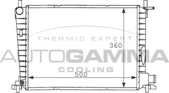 Autogamma 101199 - Радиатор, охлаждане на двигателя vvparts.bg