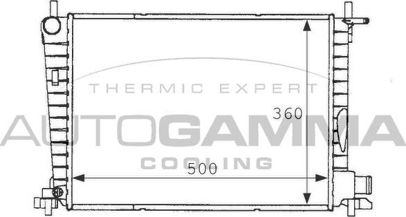 Autogamma 101198 - Радиатор, охлаждане на двигателя vvparts.bg