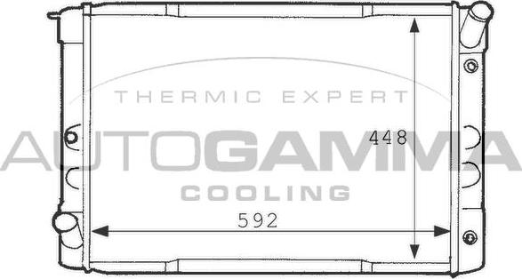 Autogamma 101114 - Радиатор, охлаждане на двигателя vvparts.bg