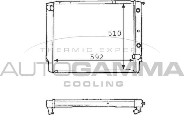 Autogamma 101111 - Радиатор, охлаждане на двигателя vvparts.bg