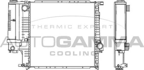 Autogamma 101120 - Радиатор, охлаждане на двигателя vvparts.bg