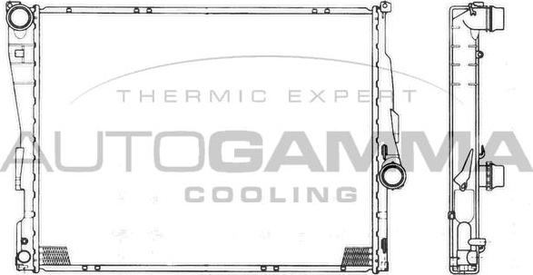 Autogamma 101127 - Радиатор, охлаждане на двигателя vvparts.bg