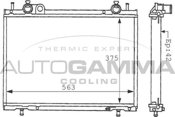 Autogamma 101178 - Радиатор, охлаждане на двигателя vvparts.bg