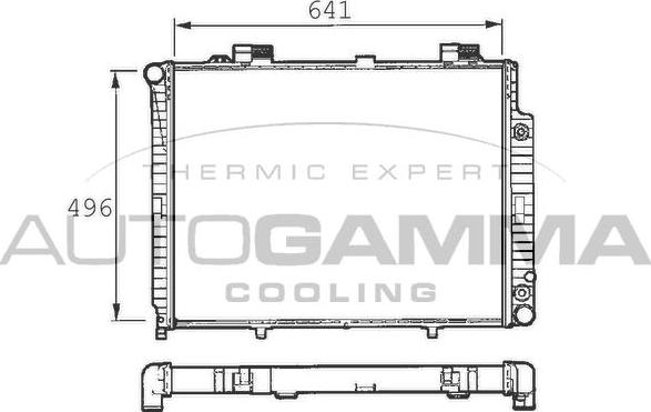 Autogamma 101380 - Радиатор, охлаждане на двигателя vvparts.bg