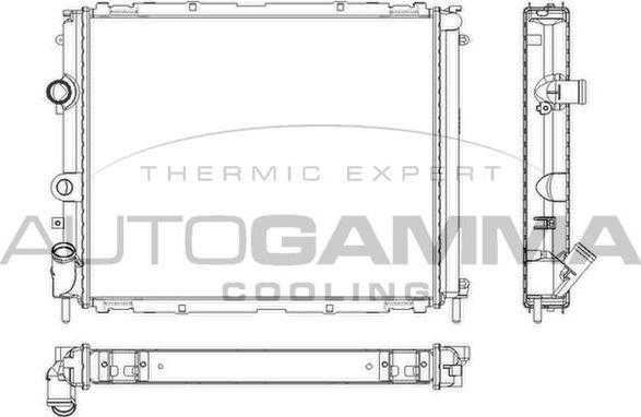 Autogamma 101242 - Радиатор, охлаждане на двигателя vvparts.bg