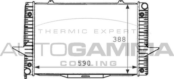 Autogamma 101280 - Радиатор, охлаждане на двигателя vvparts.bg