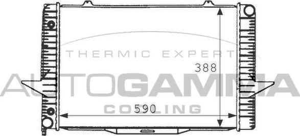 Autogamma 101282 - Радиатор, охлаждане на двигателя vvparts.bg