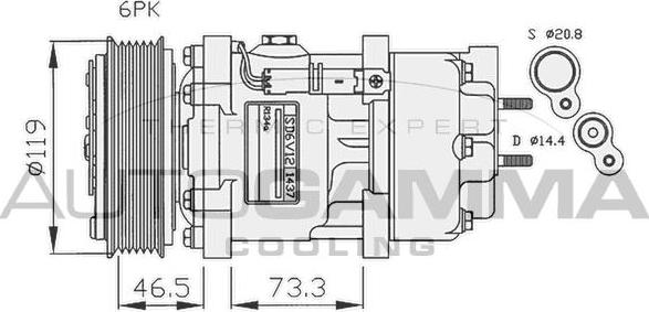 Autogamma 108020 - Компресор, климатизация vvparts.bg