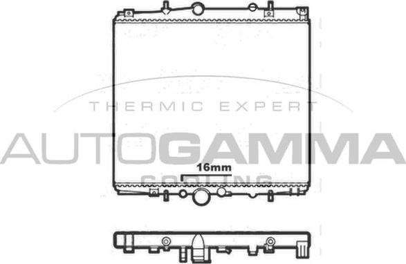 Autogamma 103573 - Радиатор, охлаждане на двигателя vvparts.bg