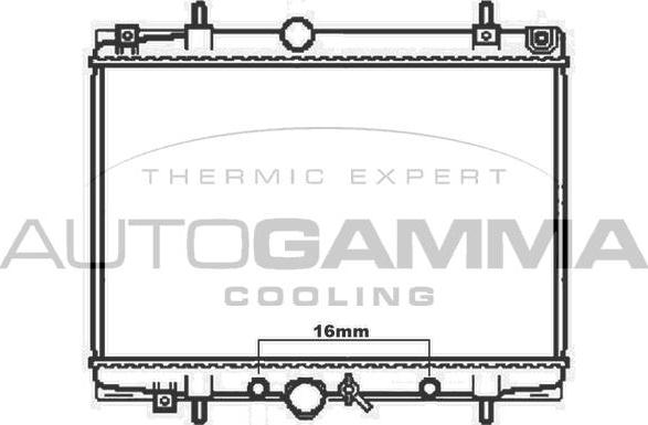 Autogamma 103572 - Радиатор, охлаждане на двигателя vvparts.bg