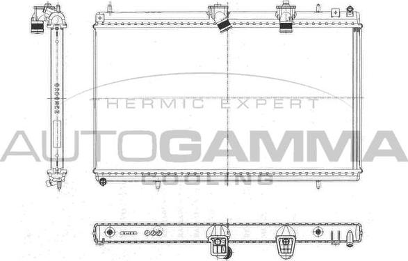 Autogamma 103643 - Радиатор, охлаждане на двигателя vvparts.bg