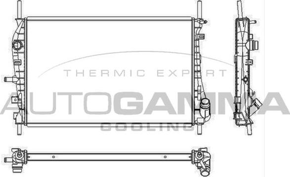 Autogamma 103653 - Радиатор, охлаждане на двигателя vvparts.bg