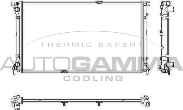 Autogamma 103351 - Радиатор, охлаждане на двигателя vvparts.bg