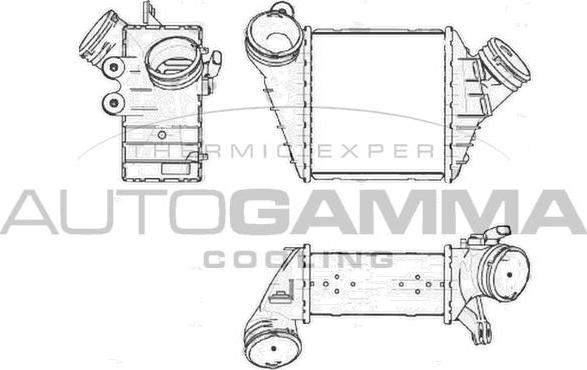 Autogamma 103727 - Интеркулер (охладител за въздуха на турбината) vvparts.bg