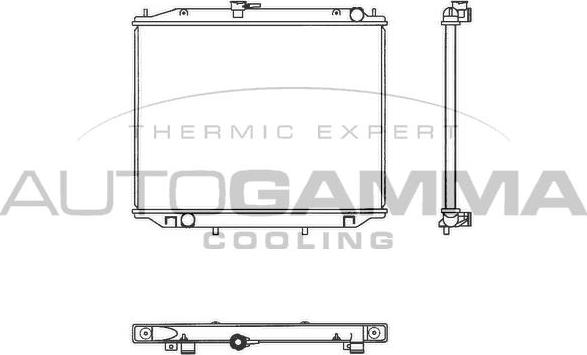Autogamma 102933 - Радиатор, охлаждане на двигателя vvparts.bg