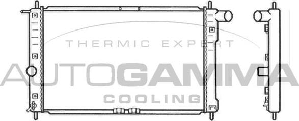 Autogamma 102587 - Радиатор, охлаждане на двигателя vvparts.bg