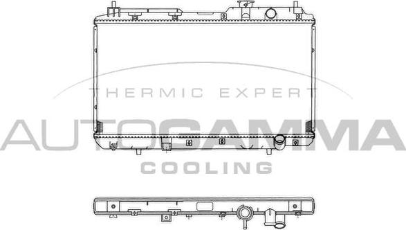 Autogamma 102853 - Радиатор, охлаждане на двигателя vvparts.bg