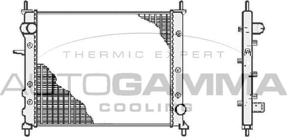 Autogamma 102866 - Радиатор, охлаждане на двигателя vvparts.bg