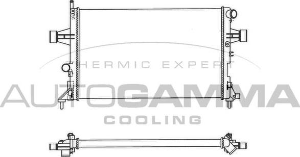 Autogamma 102220 - Радиатор, охлаждане на двигателя vvparts.bg