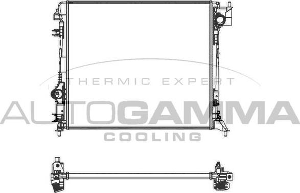 Autogamma 107438 - Радиатор, охлаждане на двигателя vvparts.bg