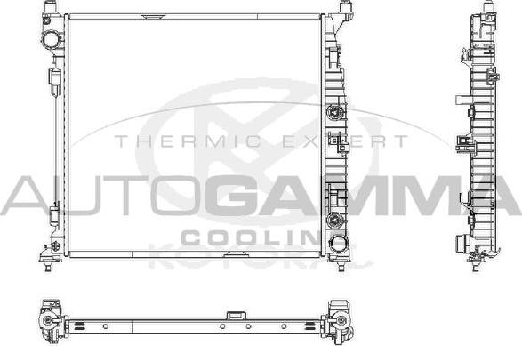 Autogamma 107166 - Радиатор, охлаждане на двигателя vvparts.bg