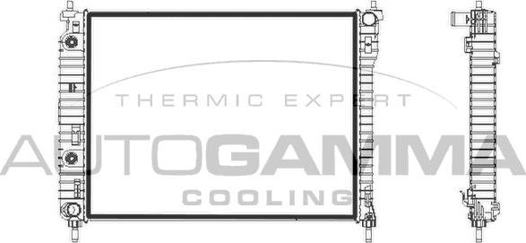 Autogamma 107779 - Радиатор, охлаждане на двигателя vvparts.bg