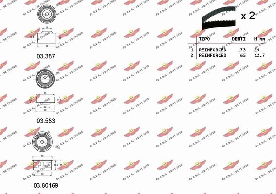 Autokit 04.5456 - Комплект ангренажен ремък vvparts.bg