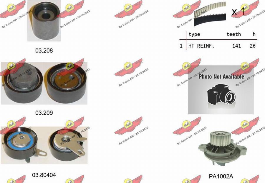 Autokit 04.5483PA - Водна помпа+ к-кт ангренажен ремък vvparts.bg