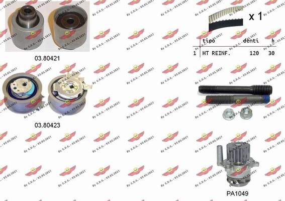 Autokit 04.5056PA3 - Водна помпа+ к-кт ангренажен ремък vvparts.bg