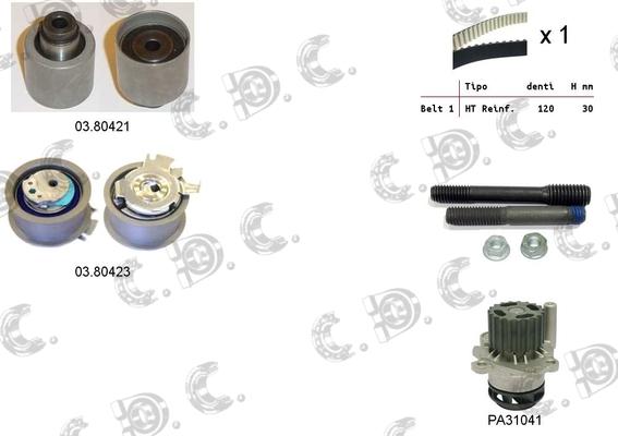 Autokit 04.5056PA2 - Водна помпа+ к-кт ангренажен ремък vvparts.bg