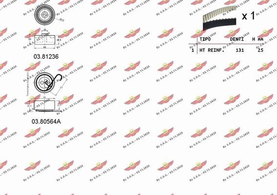 Autokit 04.5057A - Комплект ангренажен ремък vvparts.bg