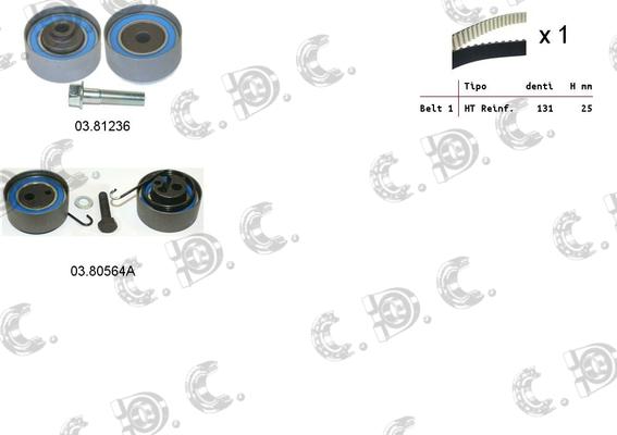 Autokit 04.5057A - Комплект ангренажен ремък vvparts.bg