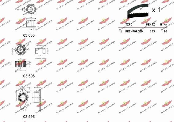 Autokit 04.5019 - Комплект ангренажен ремък vvparts.bg