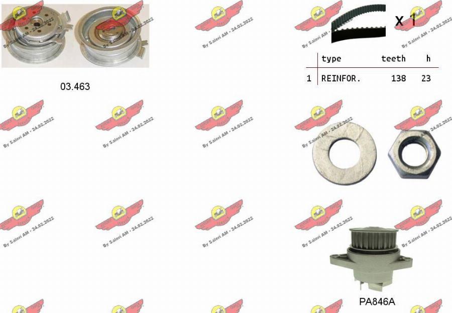 Autokit 04.5011PA2 - Водна помпа+ к-кт ангренажен ремък vvparts.bg