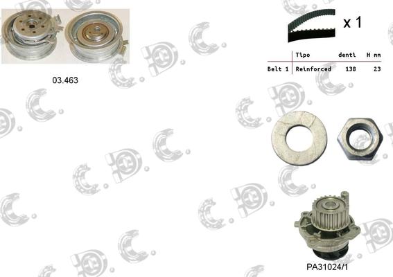 Autokit 04.5011PA - Водна помпа+ к-кт ангренажен ремък vvparts.bg