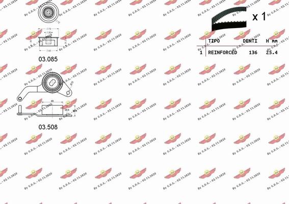 Autokit 04.5033 - Комплект ангренажен ремък vvparts.bg