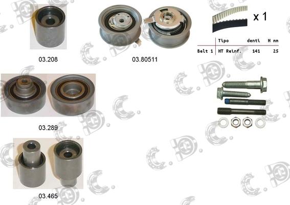 Autokit 04.5054 - Комплект ангренажен ремък vvparts.bg