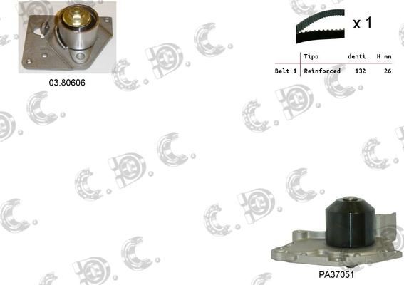 Autokit 04.5105PA - Водна помпа+ к-кт ангренажен ремък vvparts.bg