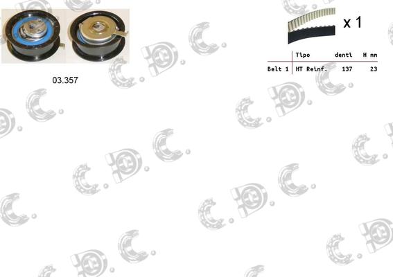 Autokit 04.5107 - Комплект ангренажен ремък vvparts.bg