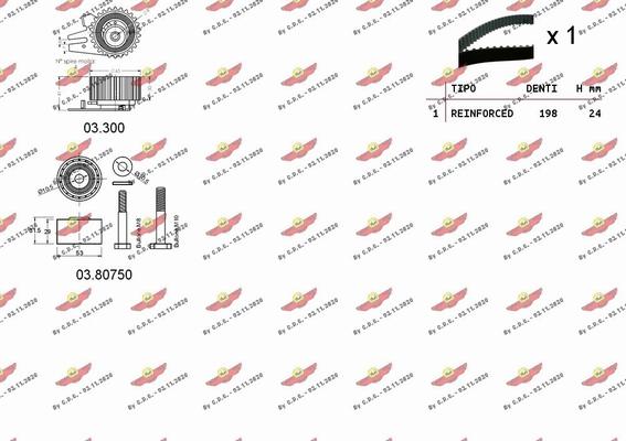 Autokit 04.5116 - Комплект ангренажен ремък vvparts.bg