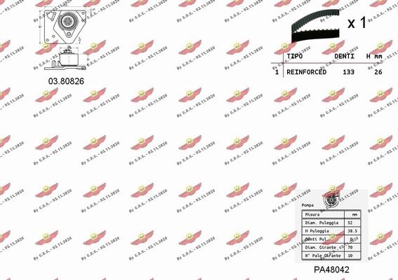 Autokit 04.5120PA - Водна помпа+ к-кт ангренажен ремък vvparts.bg