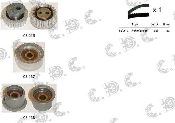 Autokit 04.5122 - Комплект ангренажен ремък vvparts.bg