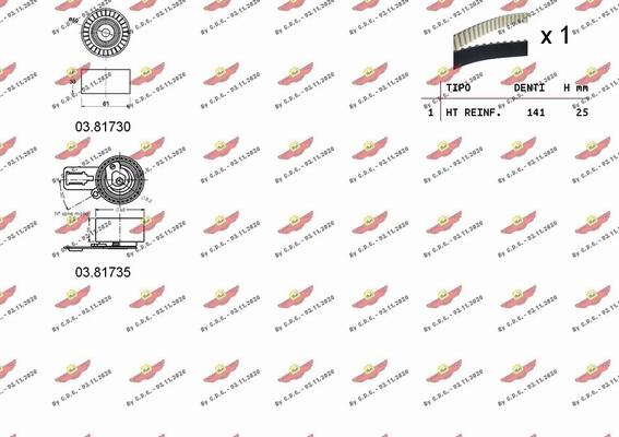 Autokit 04.5347 - Комплект ангренажен ремък vvparts.bg