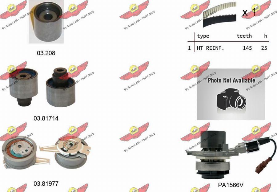 Autokit 04.5355PA2 - Водна помпа+ к-кт ангренажен ремък vvparts.bg