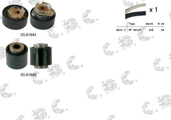 Autokit 04.5356 - Комплект ангренажен ремък vvparts.bg