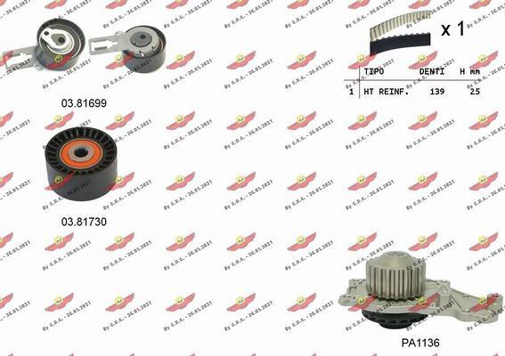 Autokit 04.5358PA - Водна помпа+ к-кт ангренажен ремък vvparts.bg