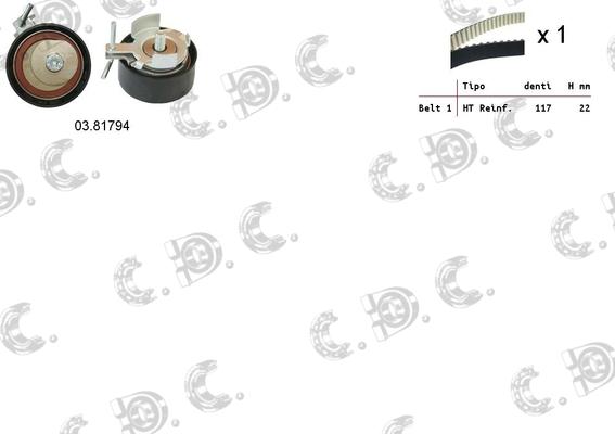 Autokit 04.5353 - Комплект ангренажен ремък vvparts.bg