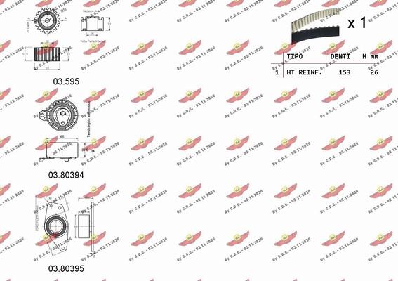 Autokit 04.5361 - Комплект ангренажен ремък vvparts.bg