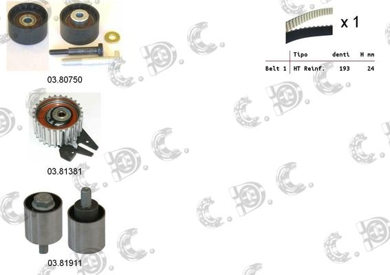 Autokit 04.5368 - Комплект ангренажен ремък vvparts.bg