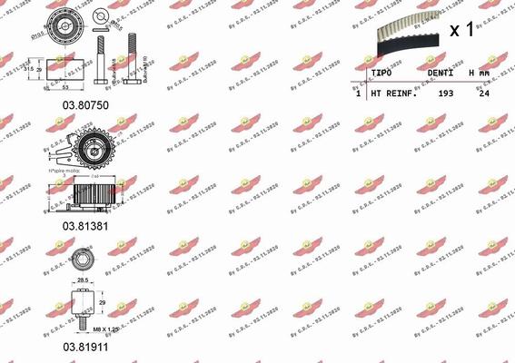 Autokit 04.5368 - Комплект ангренажен ремък vvparts.bg